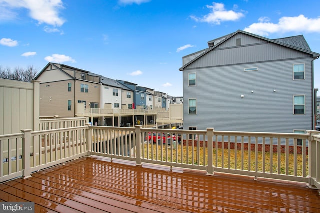 deck featuring a residential view