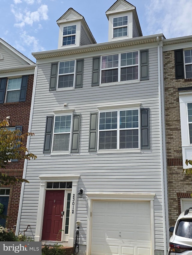 view of property with a garage