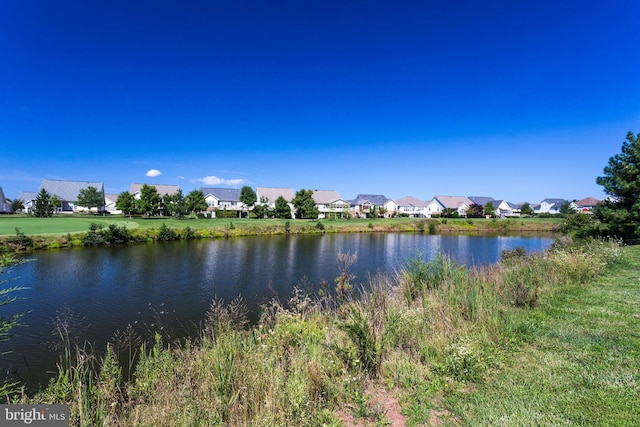 property view of water featuring a residential view