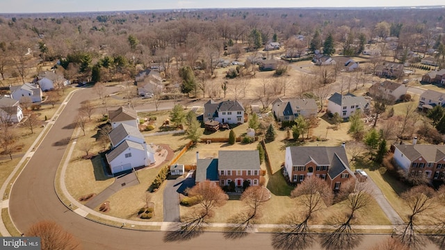 aerial view featuring a residential view