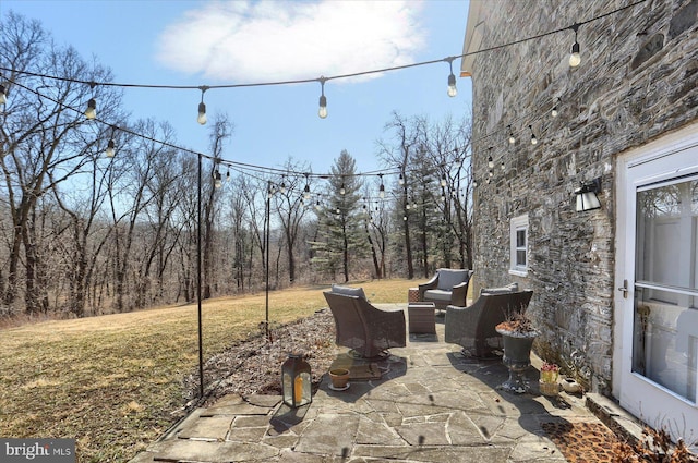 view of patio with outdoor lounge area