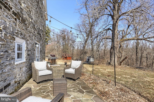 view of patio / terrace with area for grilling