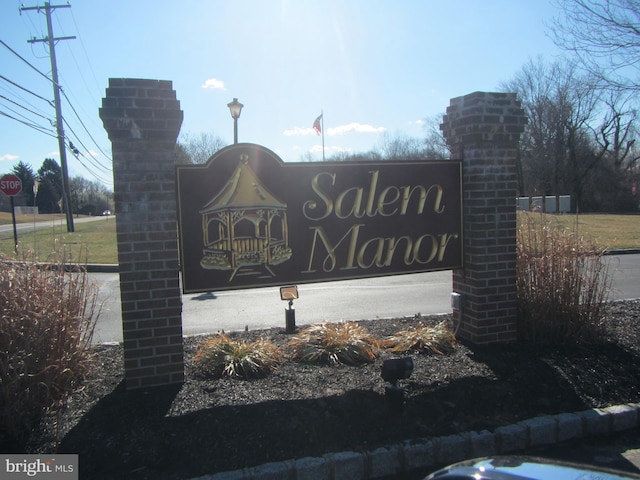 view of community sign