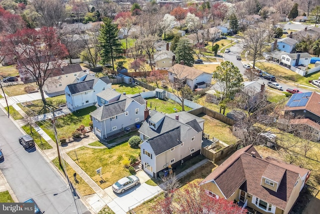birds eye view of property featuring a residential view