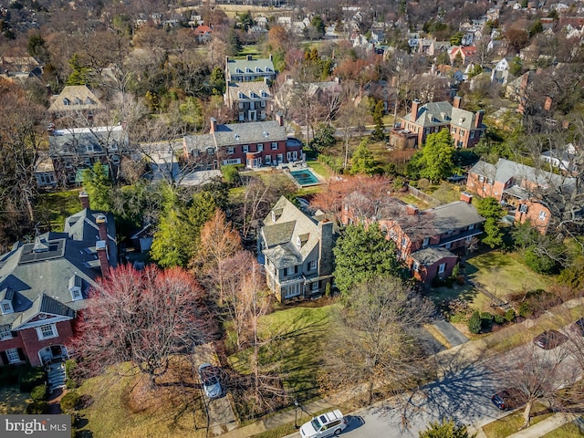 bird's eye view featuring a residential view