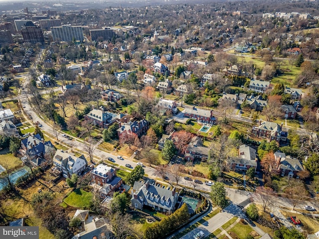 bird's eye view featuring a residential view