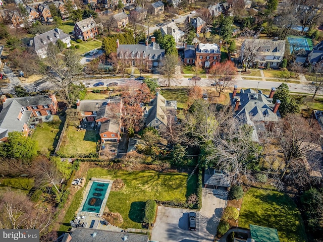 bird's eye view featuring a residential view