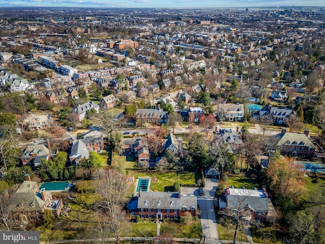 bird's eye view featuring a residential view