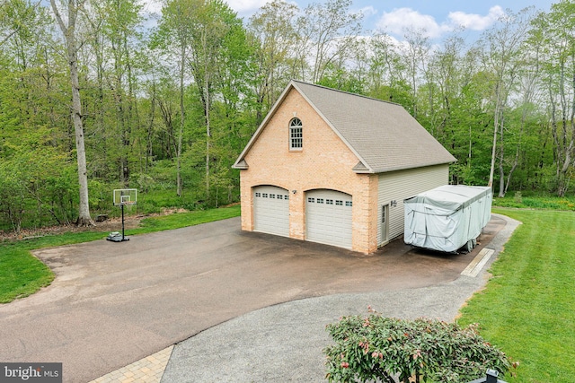 garage with a detached garage