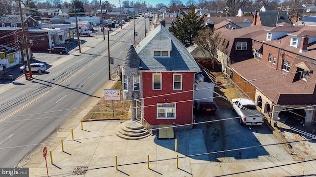 aerial view featuring a residential view