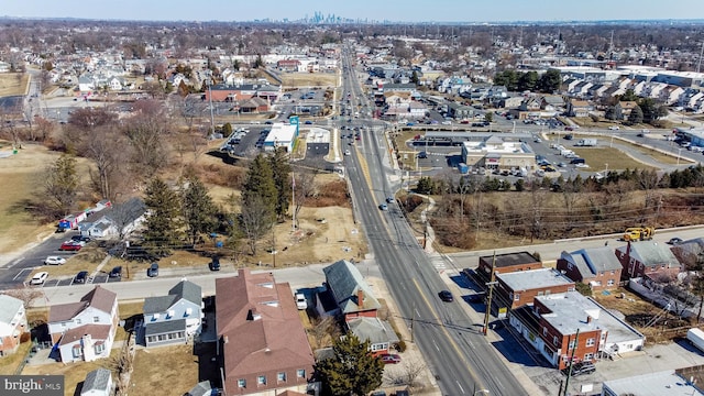 drone / aerial view with a residential view