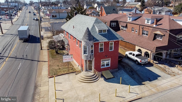 drone / aerial view with a residential view