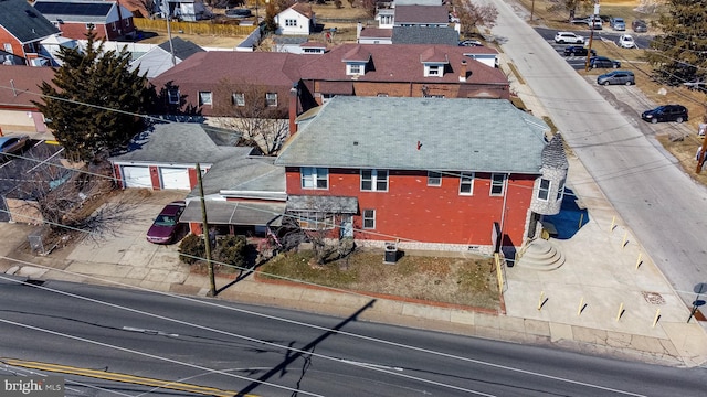 aerial view featuring a residential view