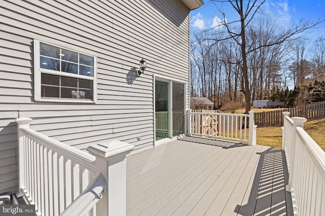 wooden deck with fence