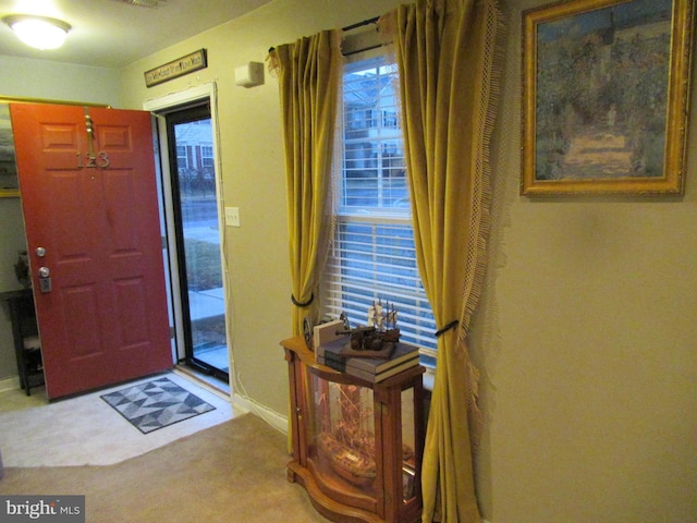 foyer entrance with plenty of natural light and baseboards