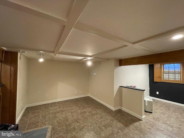 basement with baseboards