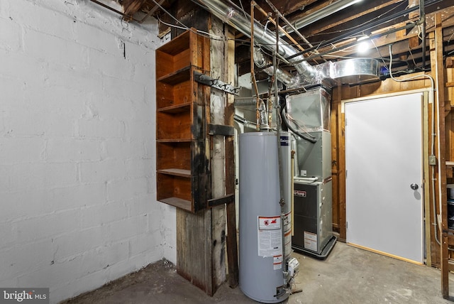 utilities with heating unit and water heater