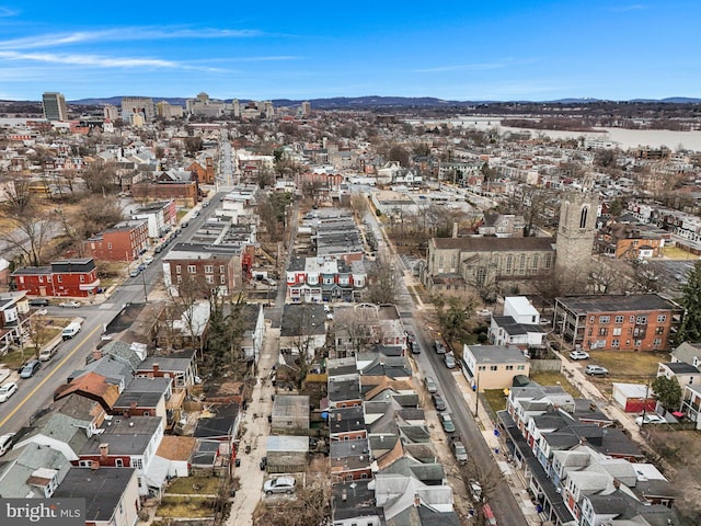 aerial view featuring a view of city