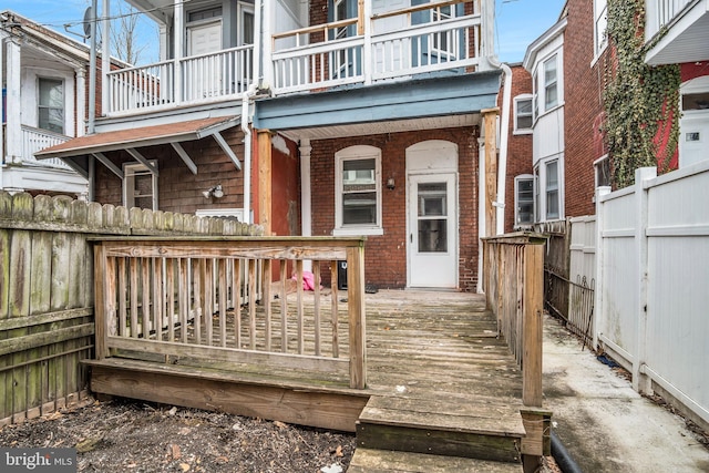 wooden deck with fence