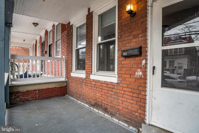 exterior space featuring covered porch