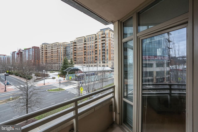 balcony with a view of city