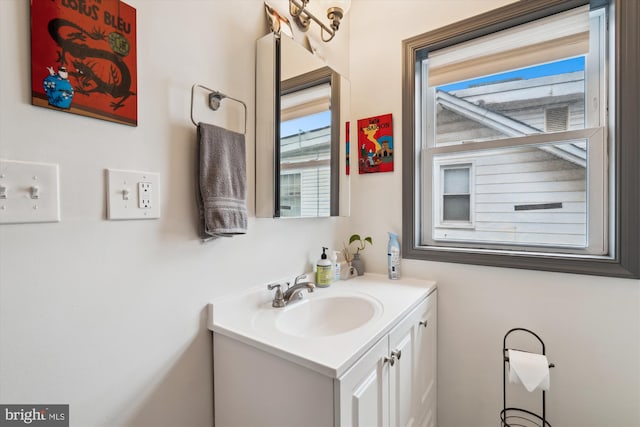 bathroom featuring vanity