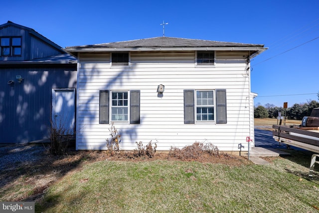 exterior space with a yard