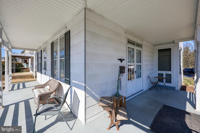 view of patio / terrace with a porch