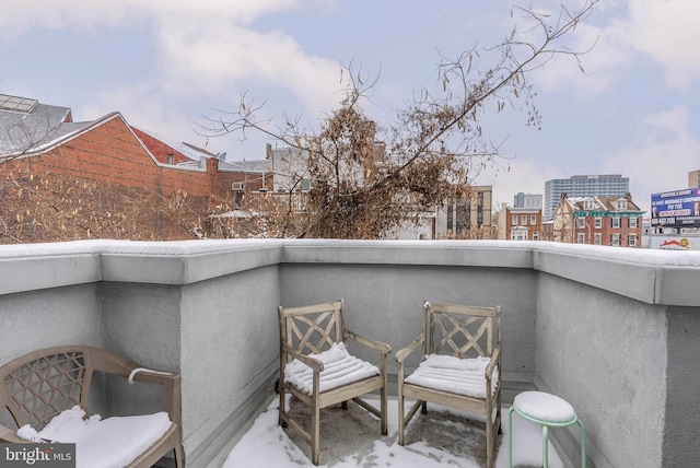 balcony featuring a view of city