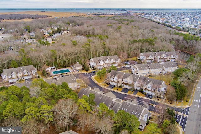 aerial view featuring a residential view