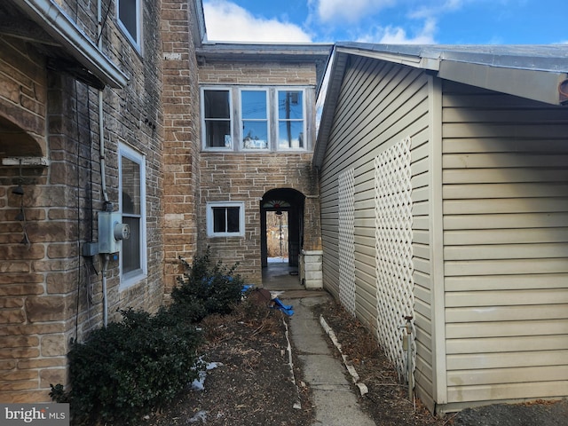 view of doorway to property