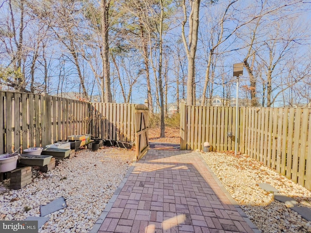 view of patio / terrace with a fenced backyard