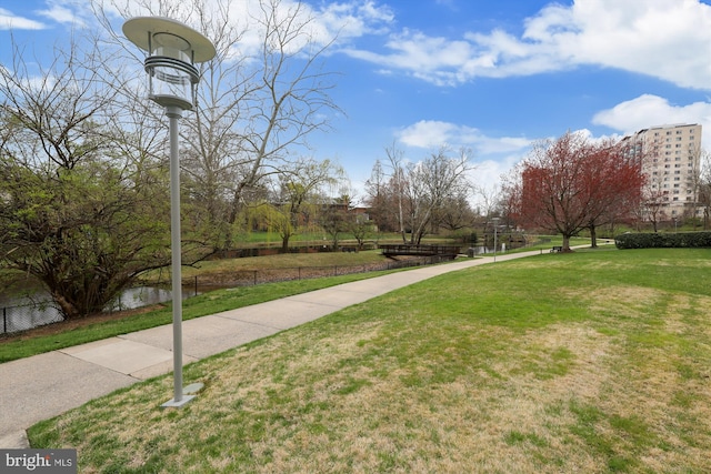 view of home's community featuring a yard