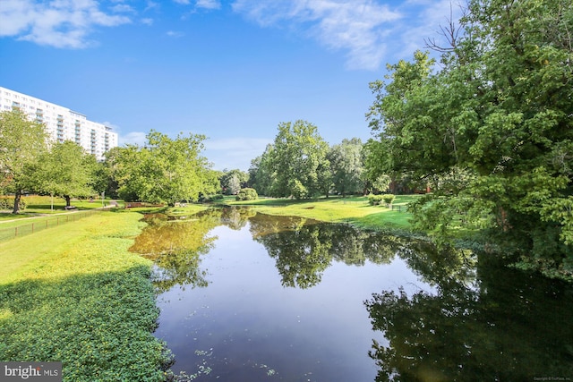 view of water feature