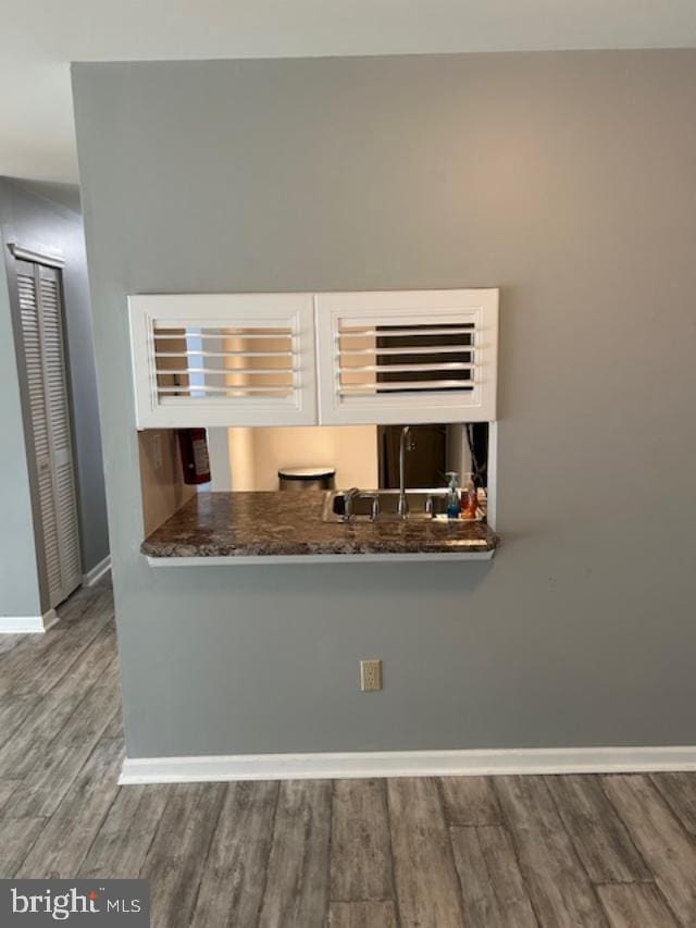 details with baseboards and wood finished floors