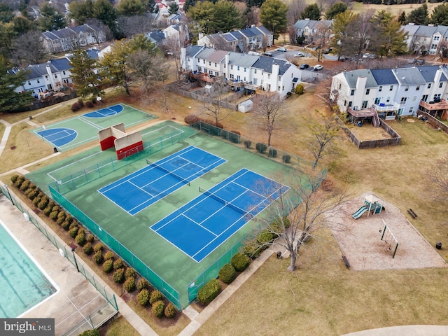 birds eye view of property featuring a residential view