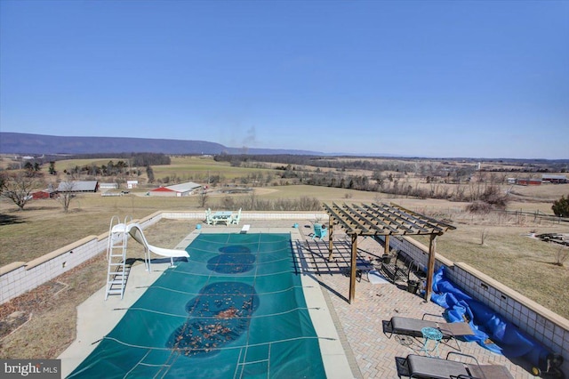 view of pool with fence