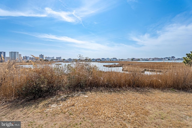 property view of water with a view of city