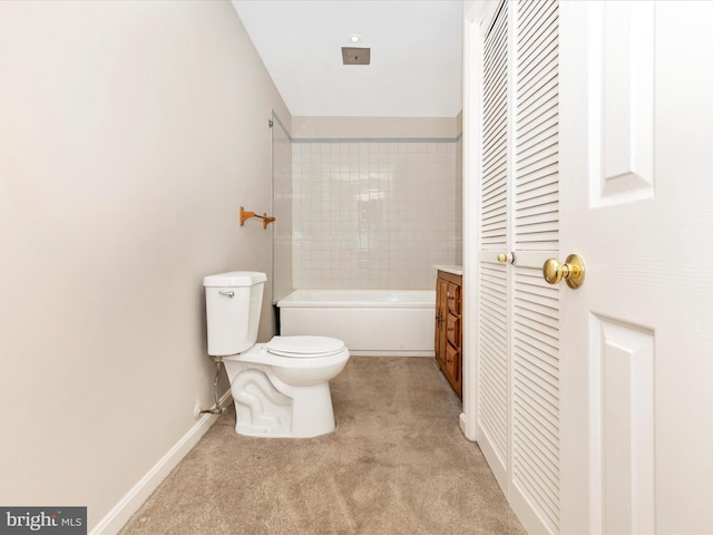 full bath with baseboards and toilet