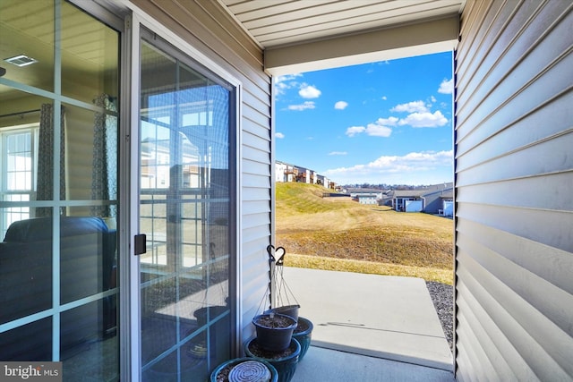 entryway with visible vents