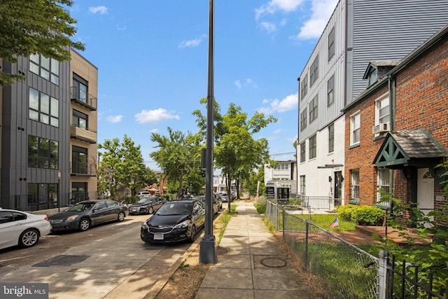 view of street featuring sidewalks