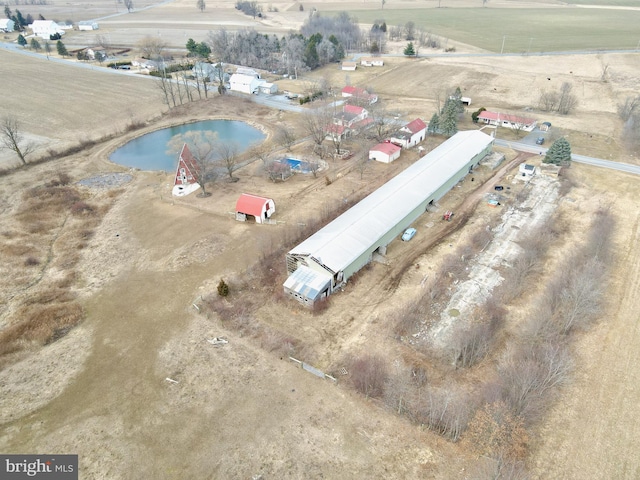 aerial view featuring a rural view