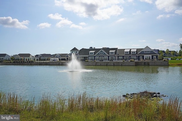 property view of water featuring a residential view