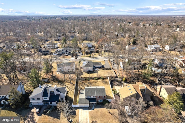 drone / aerial view with a residential view