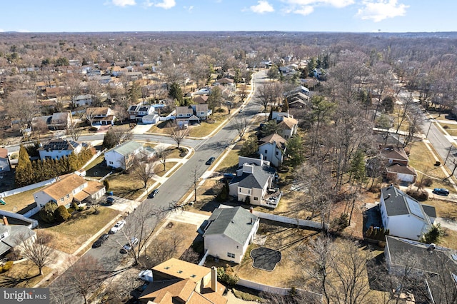 aerial view featuring a residential view