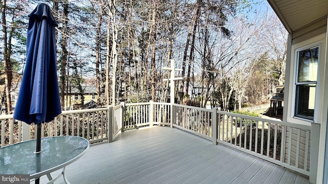 view of wooden terrace