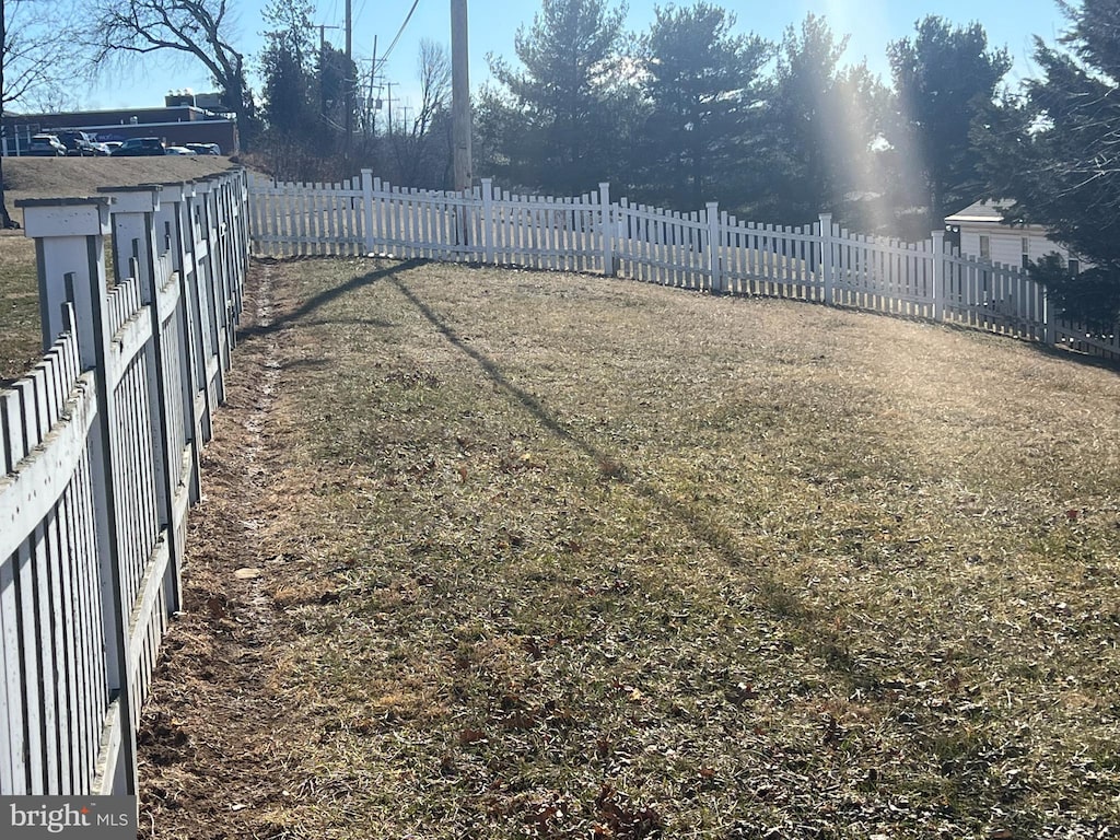 view of yard with fence private yard