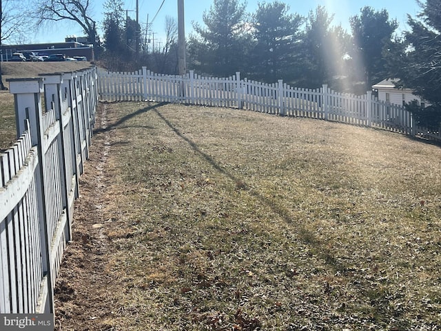 view of yard with fence private yard