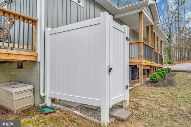 view of property exterior featuring board and batten siding