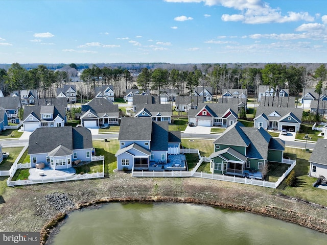 aerial view featuring a residential view